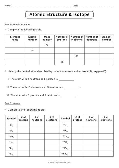4.10 unit test atoms|4.11: Atomic Structure and Isotopes .